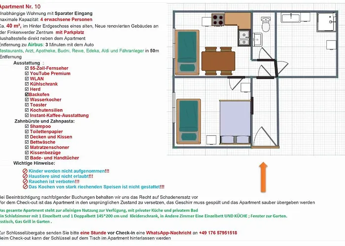 Finkenwerder Larisa's Nr 10-ganze Apartamento